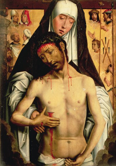 The Man of Sorrows in the Arms of the Virgin by Hans Memling